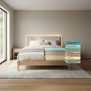 Emily Bamboo, sfoderabile,il Top dei materassi foam e memory 7, 3cm, 9 zone, 25  cm totali, durezza 5.