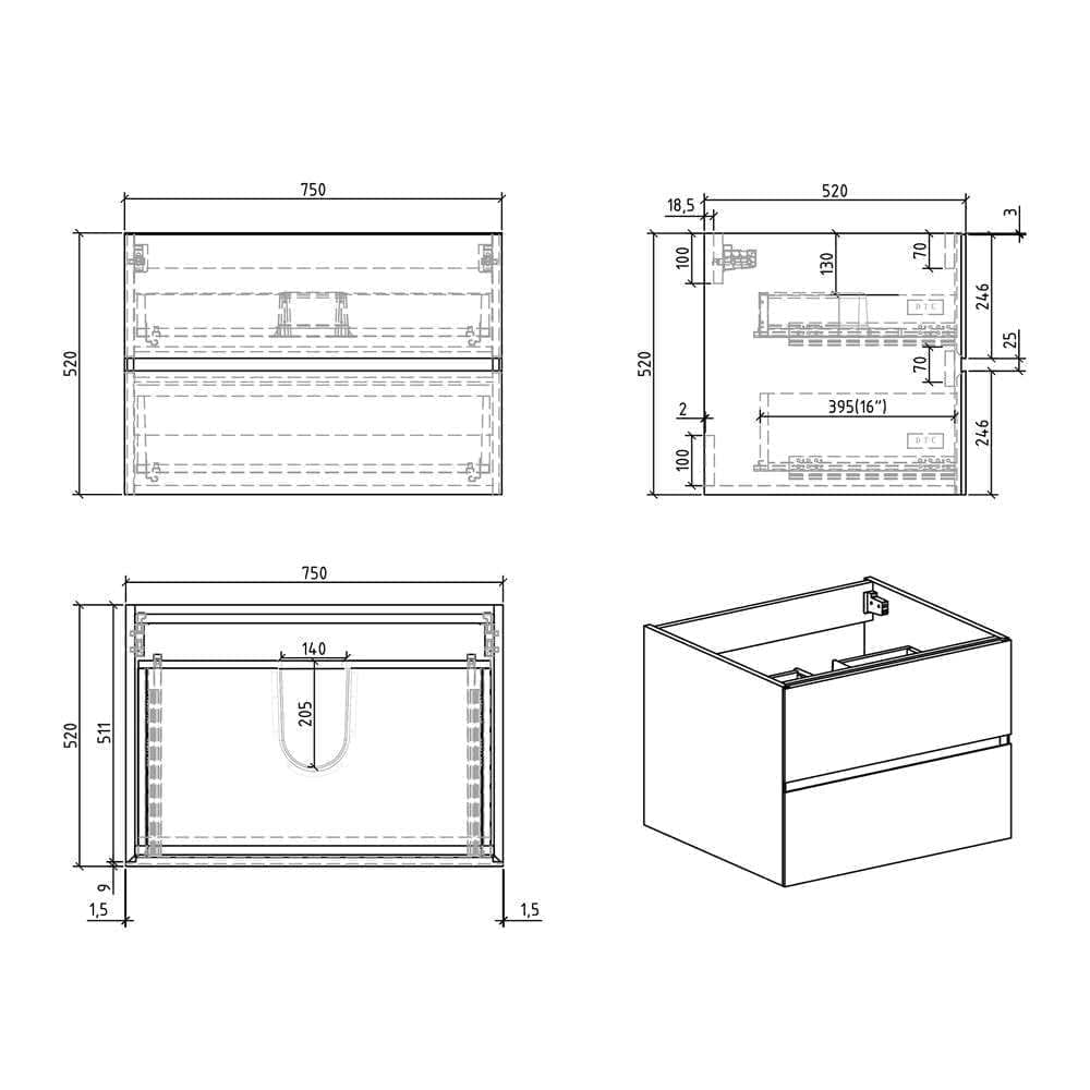 MOBILI DA BAGNO LOIRA 1500