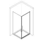Doccia 601-29, 100 x 80 x h 185 cm