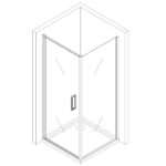 Doccia 601-29, 100 x 80 x h 185 cm