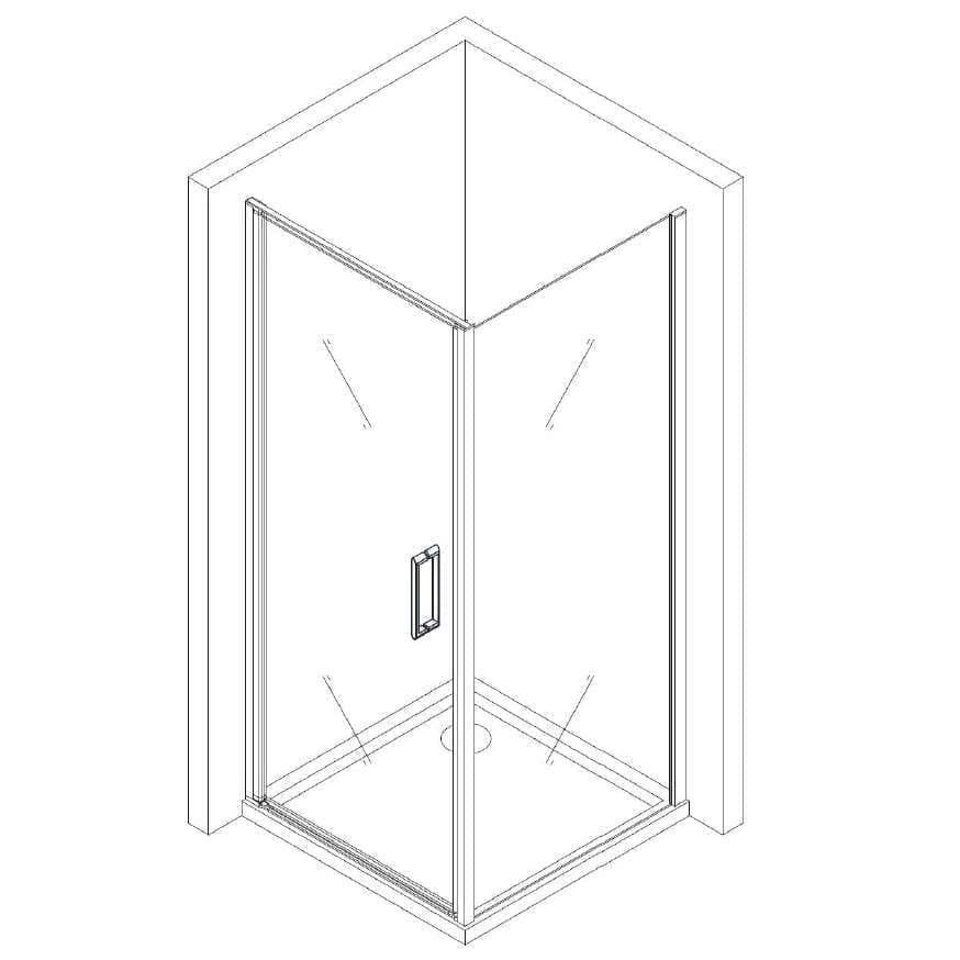 Doccia 601-29, 100 x 80 x h 185 cm