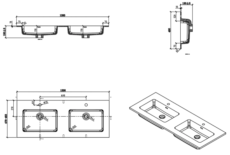 MOBILI DA BAGNO APOLLO 1200