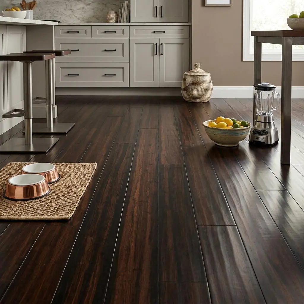 Parquet Prefinito Massello, Bamboo Nero Piallato a Mano