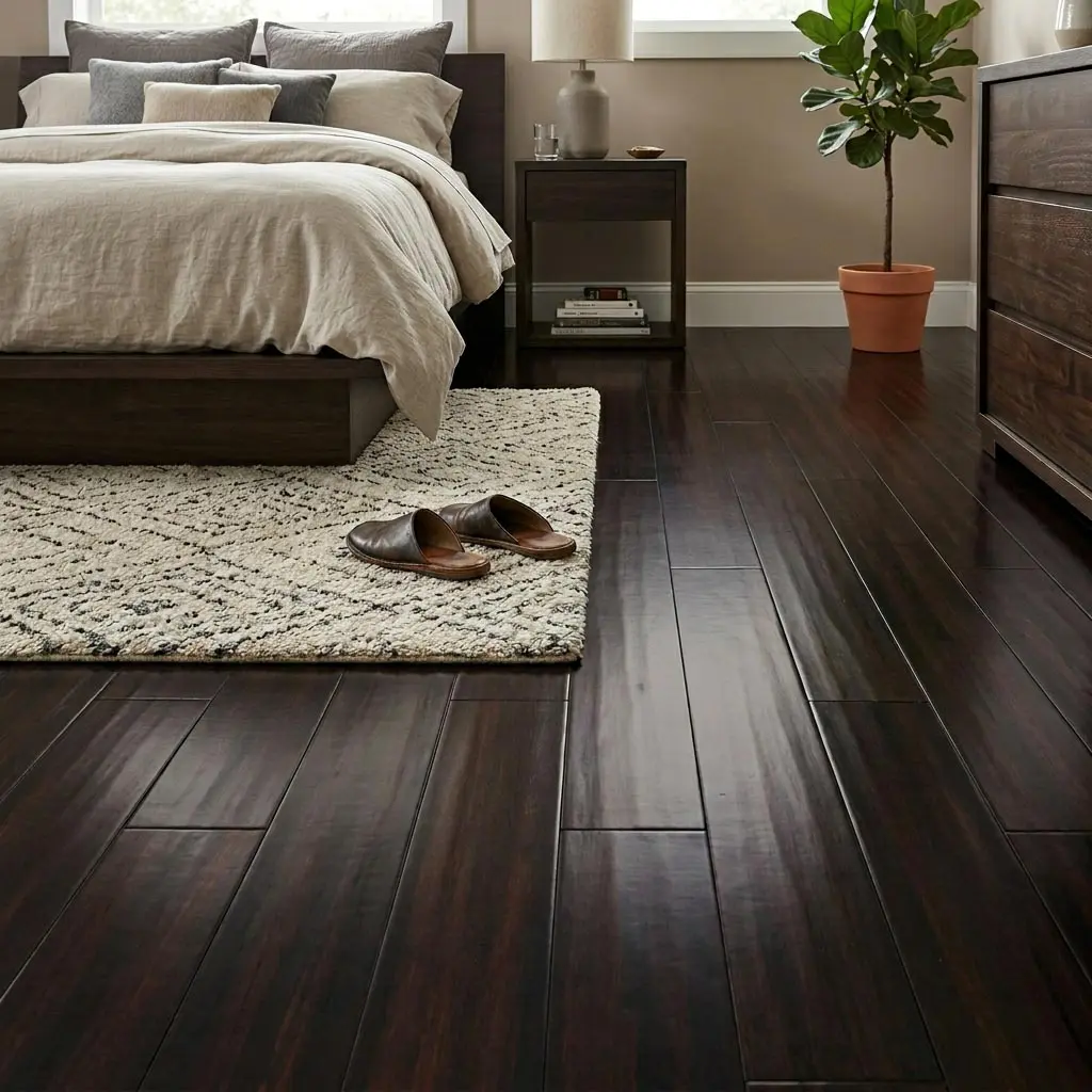 Parquet Prefinito Massello, Bamboo Nero Piallato a Mano