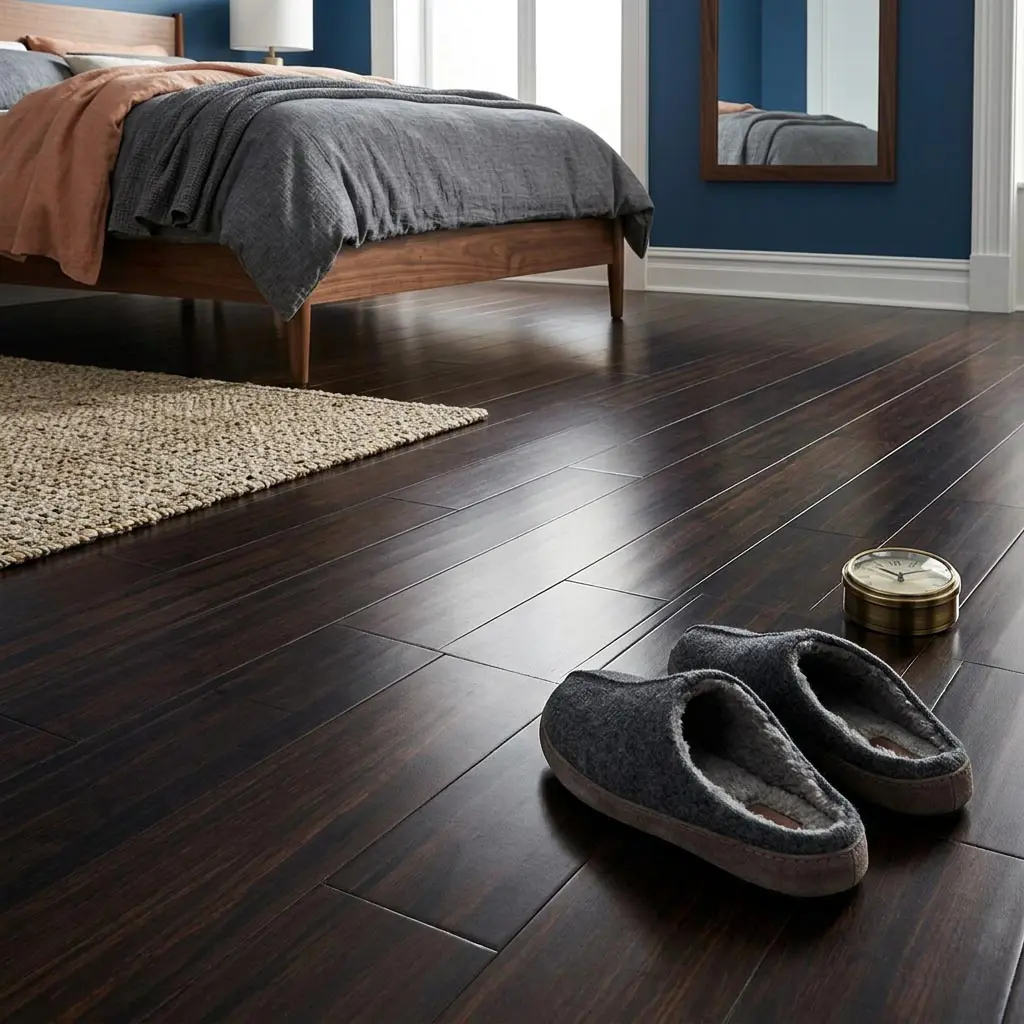 Parquet Prefinito Massello, Bamboo Nero Piallato a Mano