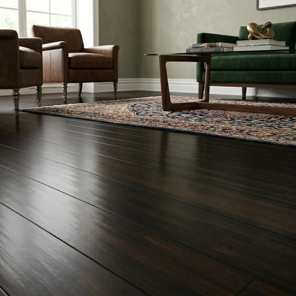 Parquet Prefinito Massello, Bamboo Nero Piallato a Mano