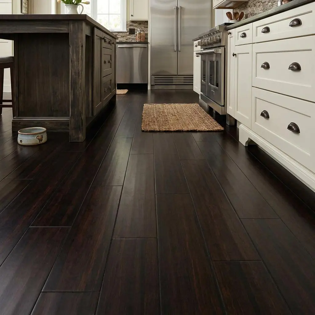 Parquet Prefinito Massello, Bamboo Nero Piallato a Mano