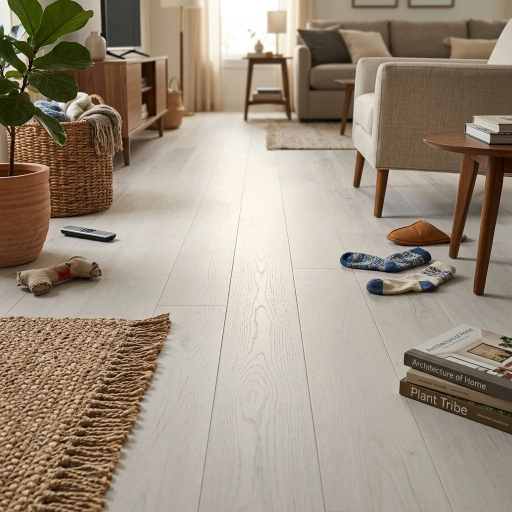 PARQUET PREFINITI – Frassino 1 Strip – Plancia Intera – Verniciato Opaco Bianco