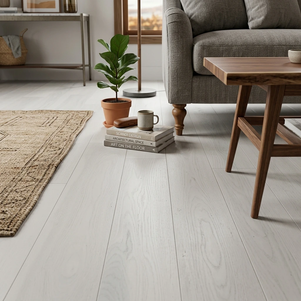 PARQUET PREFINITI – Frassino 1 Strip – Plancia Intera – Verniciato Opaco Bianco