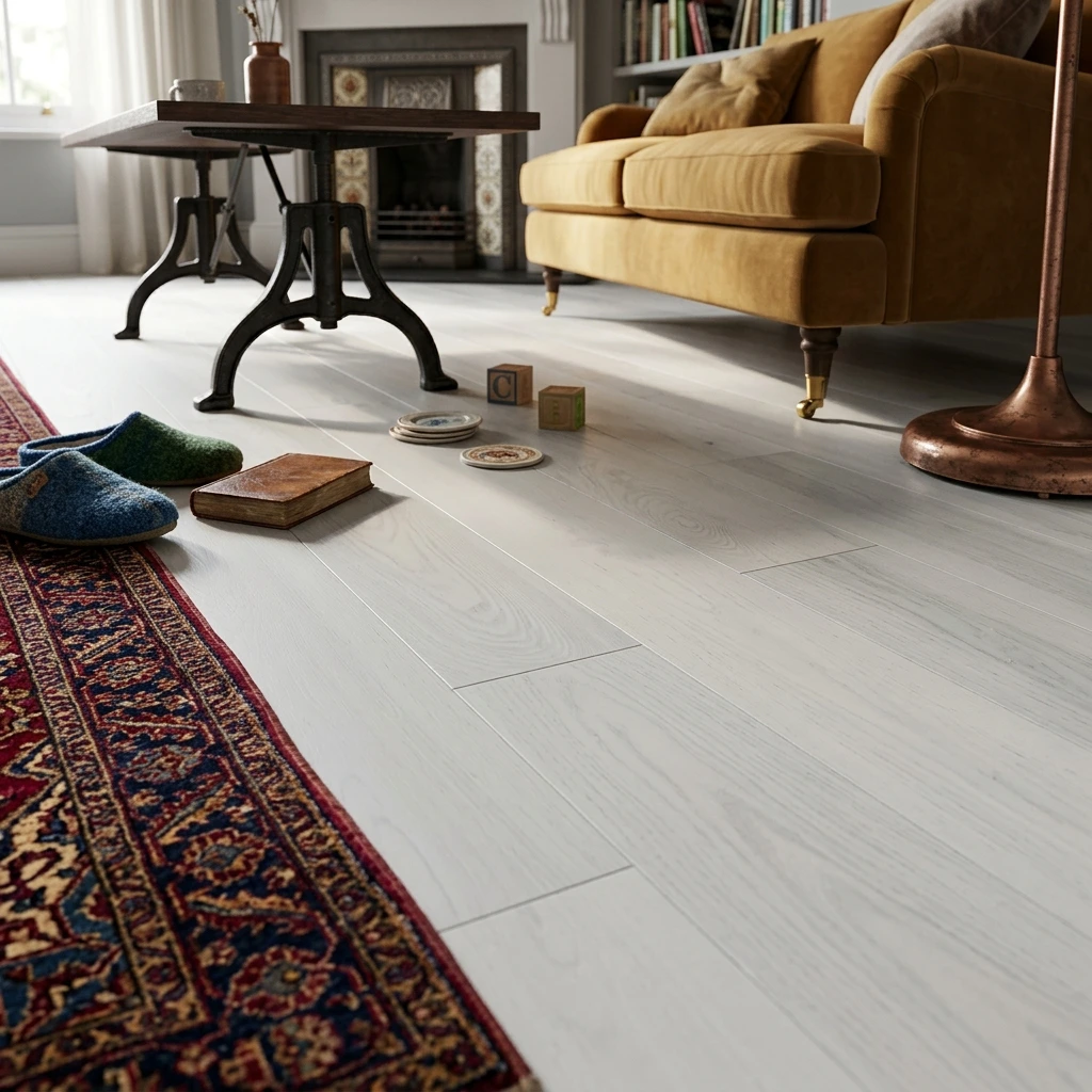 PARQUET PREFINITI – Frassino 1 Strip – Plancia Intera – Verniciato Opaco Bianco