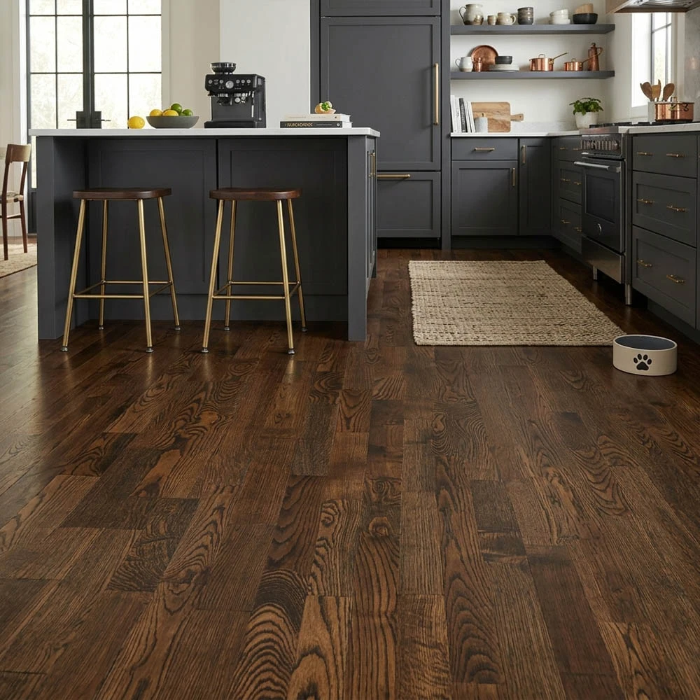 PARQUET PREFINITI – Frassino 3 Strip Caffè – Verniciato Satinato – Spazzolato