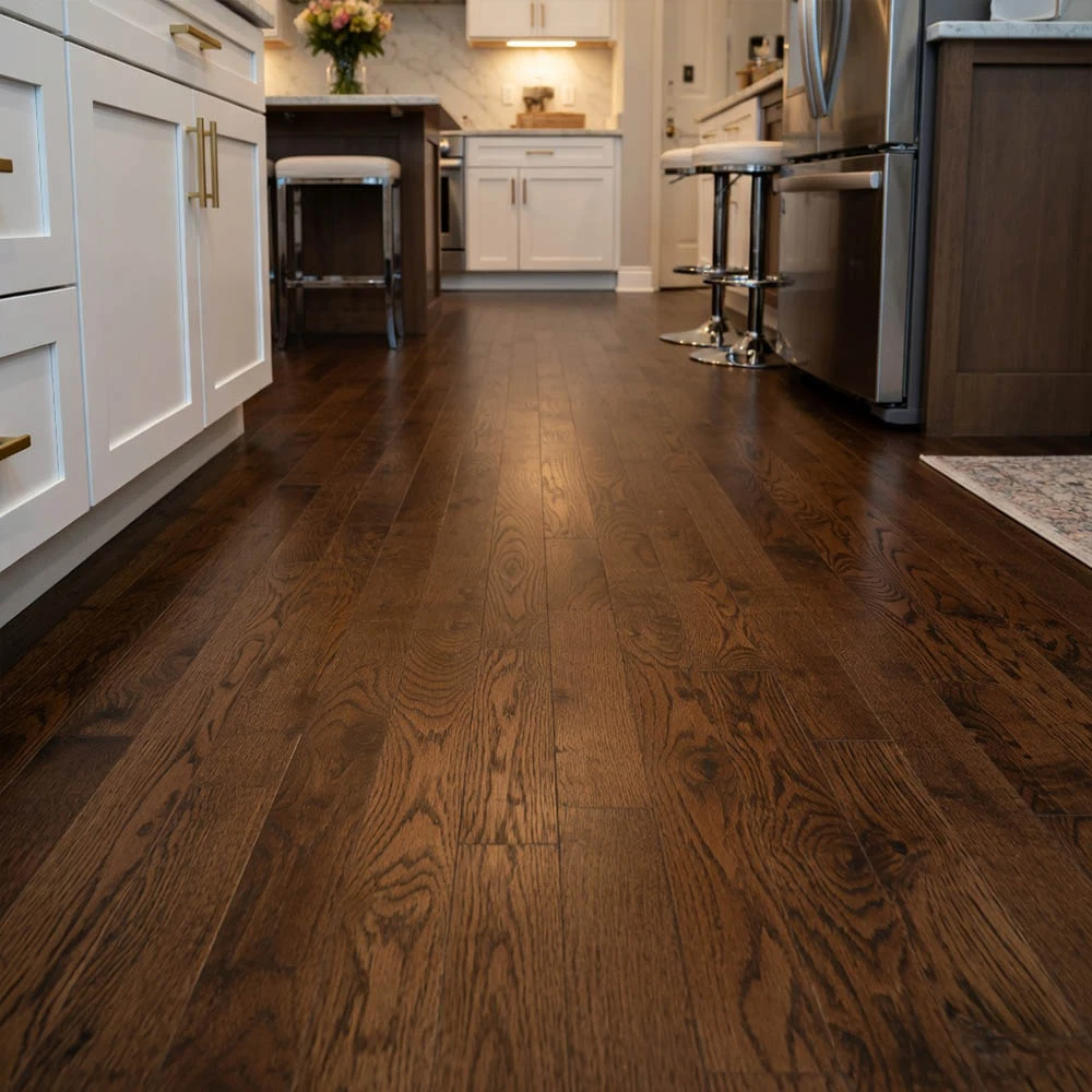 PARQUET PREFINITI – Frassino 3 Strip Caffè – Verniciato Satinato – Spazzolato