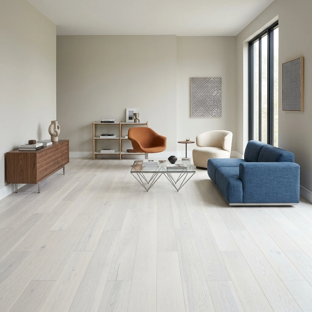 PARQUET PREFINITI – Frassino 1 Strip Plancia Intera – Bianco Candido Limone – Stock: 2,770mq – Offerta: € 62,33