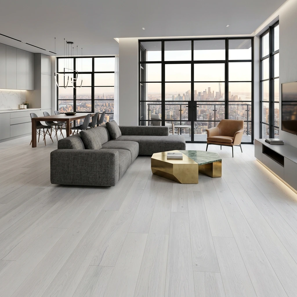 PARQUET PREFINITI – Frassino 1 Strip Plancia Intera – Bianco Candido Limone – Stock: 2,770mq – Offerta: € 62,33