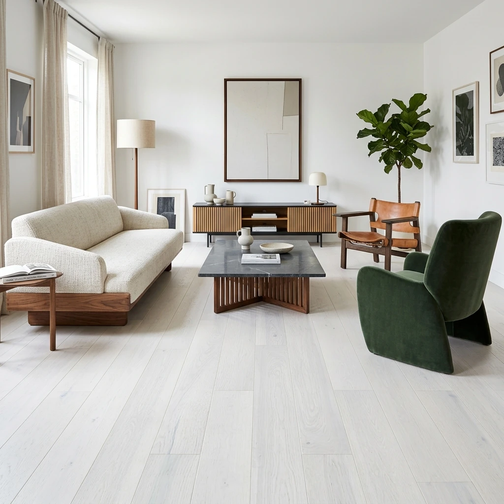 PARQUET PREFINITI – Frassino 1 Strip Plancia Intera – Bianco Candido Limone – Stock: 2,770mq – Offerta: € 62,33