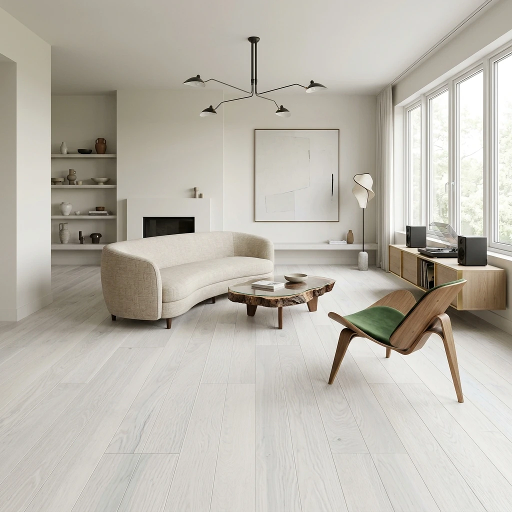 PARQUET PREFINITI – Frassino 1 Strip Plancia Intera – Bianco Candido Limone – Stock: 2,770mq – Offerta: € 62,33