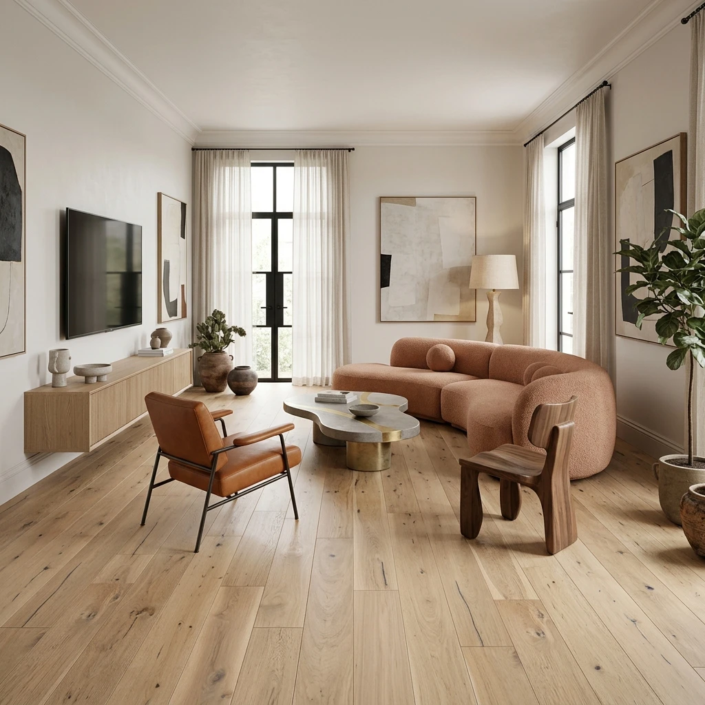 PARQUET PREFINITI – Rovere 1 Strip – Banana Olio Bianco – Verniciato Opaco – Spazzolato – Stock residuo: 8 mq – Offerta: € 173,46