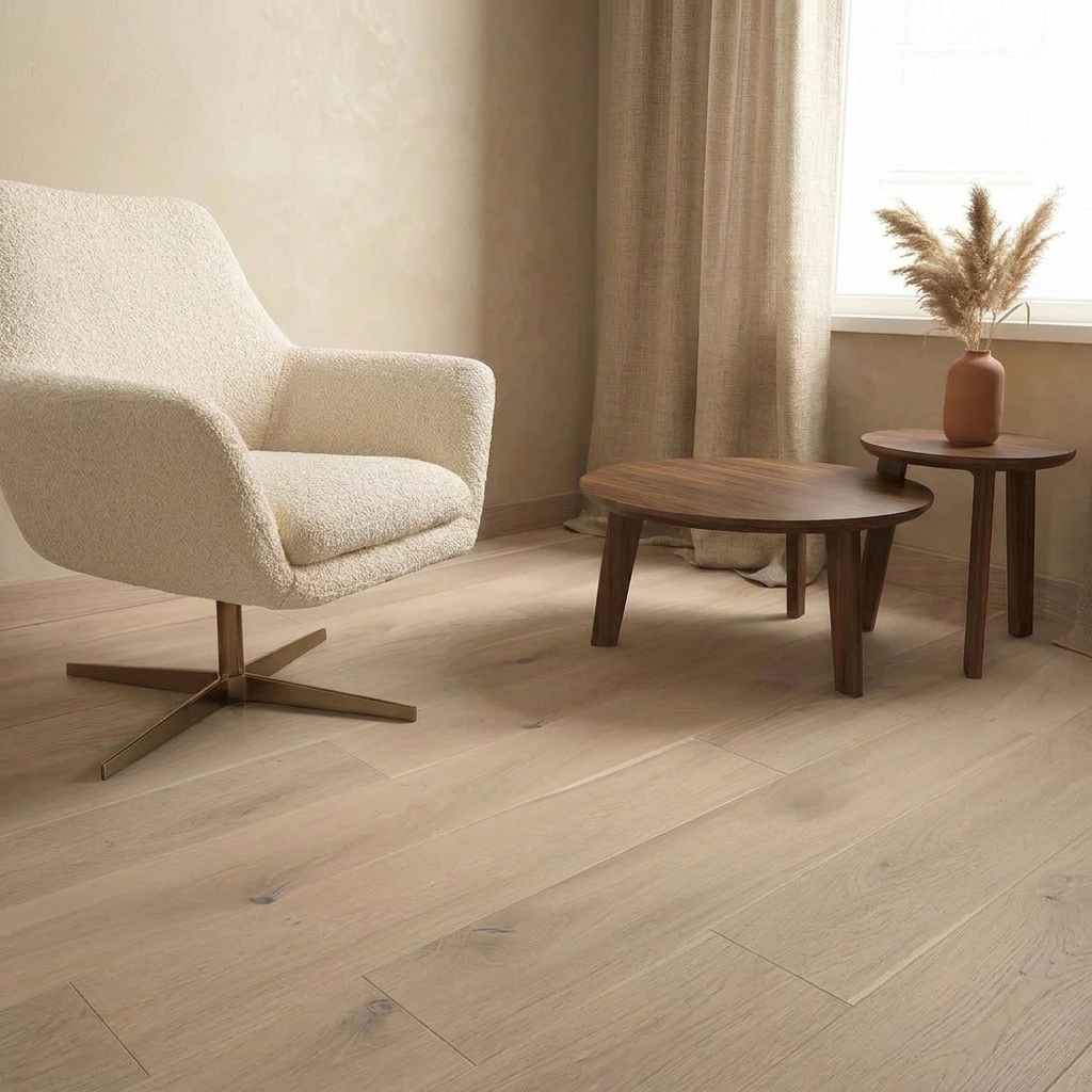 PARQUET PREFINITI – Rovere 1 Strip – Banana Olio Bianco – Verniciato Opaco – Spazzolato – Stock residuo: 8 mq – Offerta: € 173,46