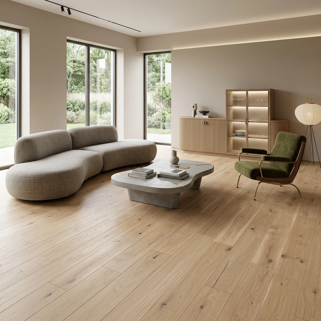 PARQUET PREFINITI – Rovere 1 Strip – Banana Olio Bianco – Verniciato Opaco – Spazzolato – Stock residuo: 8 mq – Offerta: € 173,46