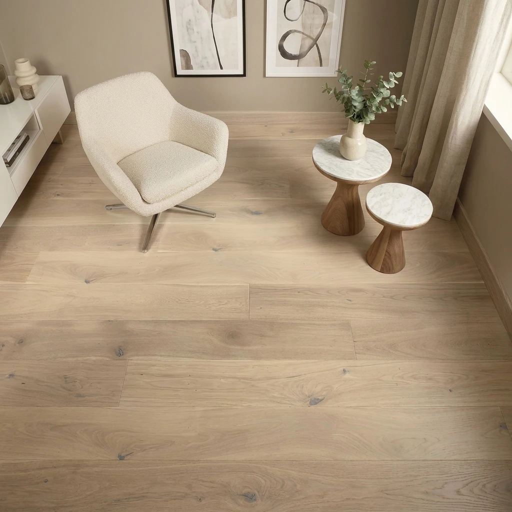 PARQUET PREFINITI – Rovere 1 Strip – Banana Olio Bianco – Verniciato Opaco – Spazzolato – Stock residuo: 8 mq – Offerta: € 173,46