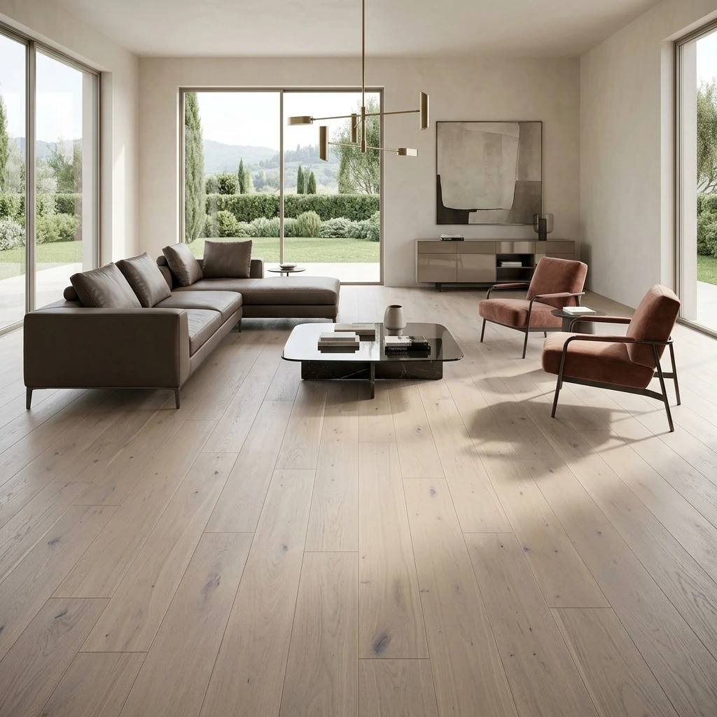 PARQUET PREFINITI – Rovere 1 Strip – Cappuccino – Spazzolato – Stock: 9,750mq – Offerta: € 219,38