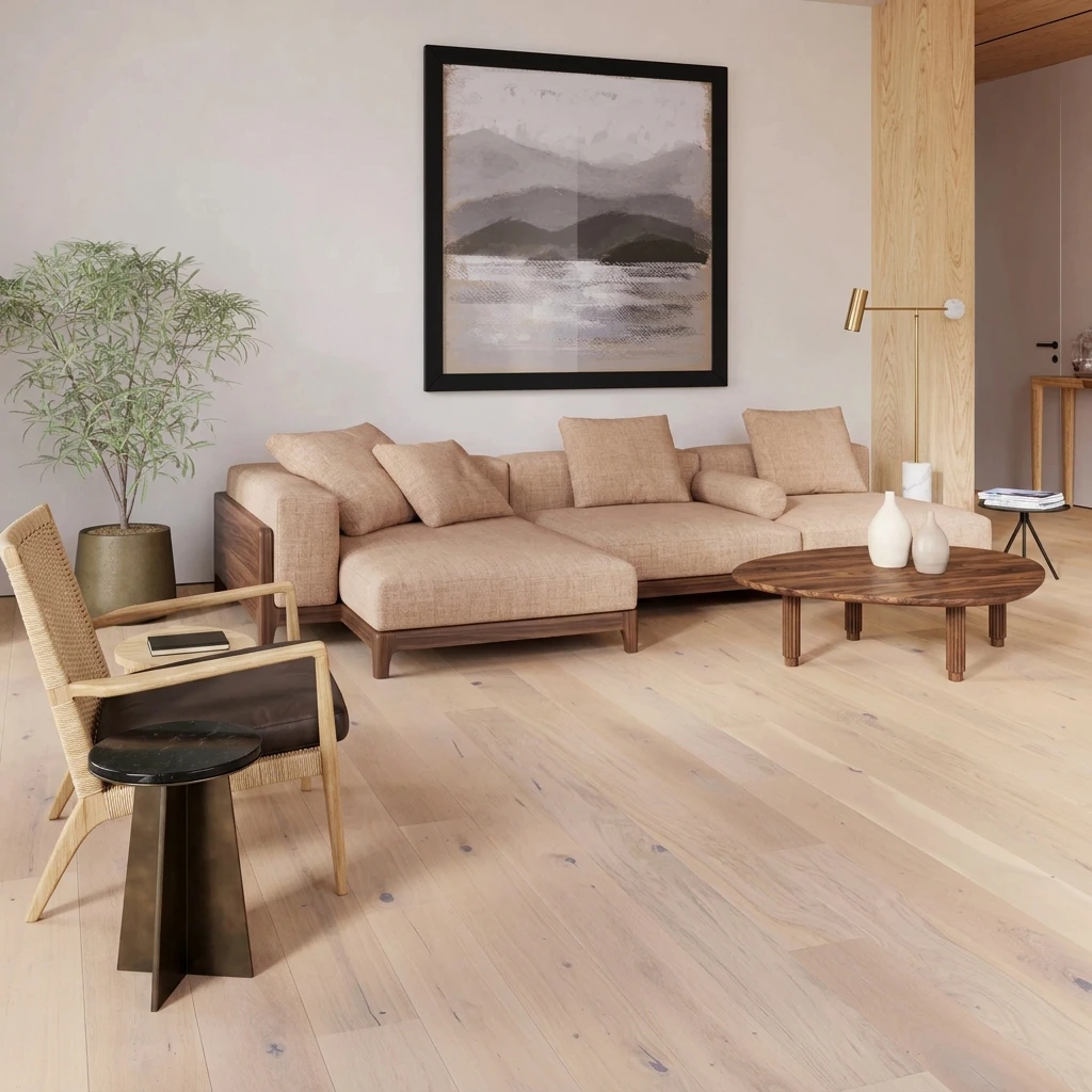 PARQUET PREFINITI – Rovere 1 Strip – Cappuccino – Spazzolato – Stock: 9,750mq – Offerta: € 219,38