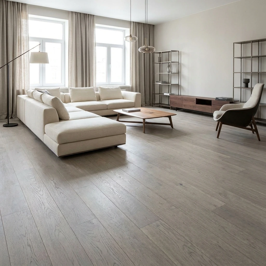 PARQUET PREFINITI – Rovere 1 Strip – Grigio – Spazzolato – Stock residuo: 8 mq – Offerta: € 186,98