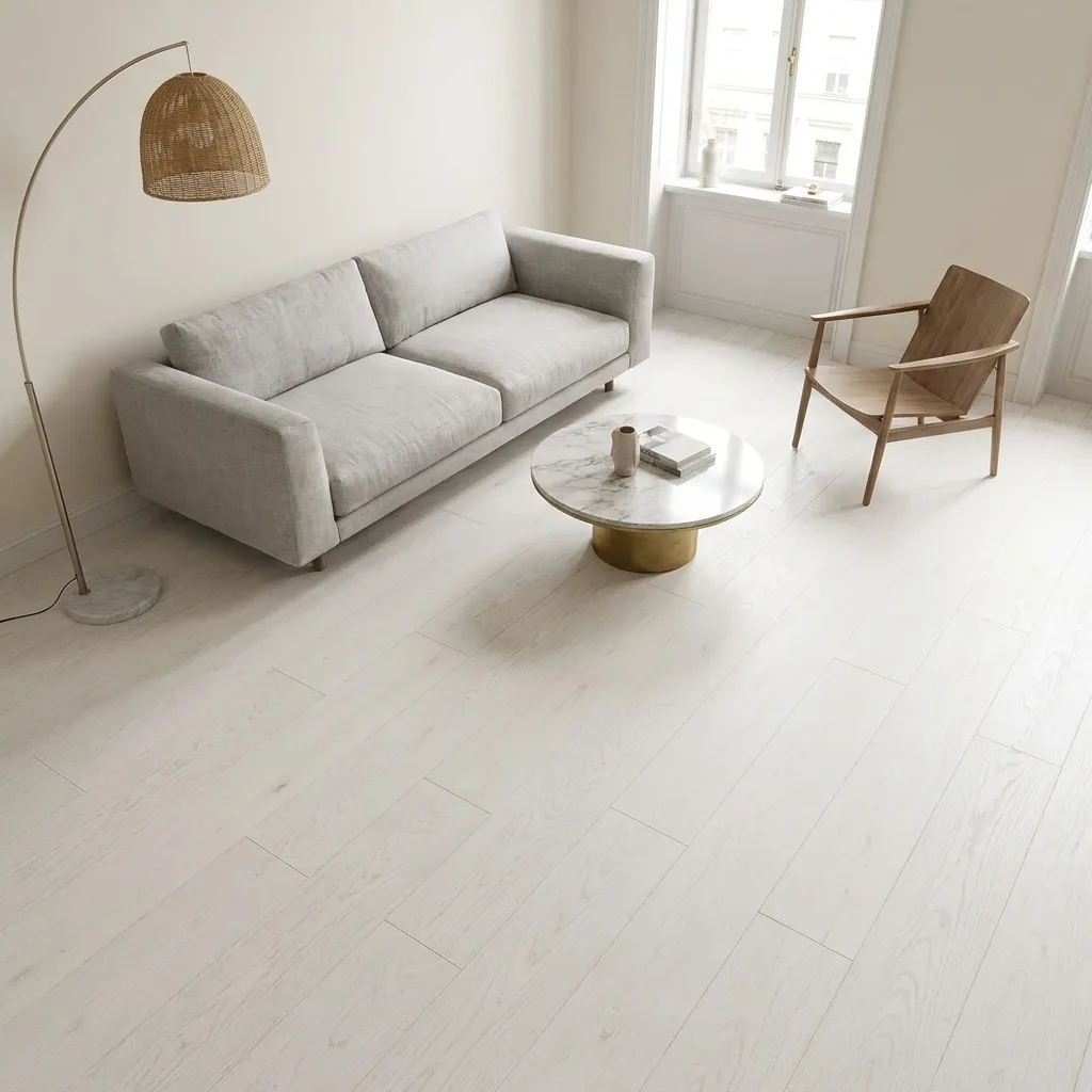 PARQUET PREFINITI – Rovere 1 Strip – Verniciato Bianco Opaco – Olio Oxy – Spazzolato – Stock residuo: 5 mq – Offerta: € 105,07