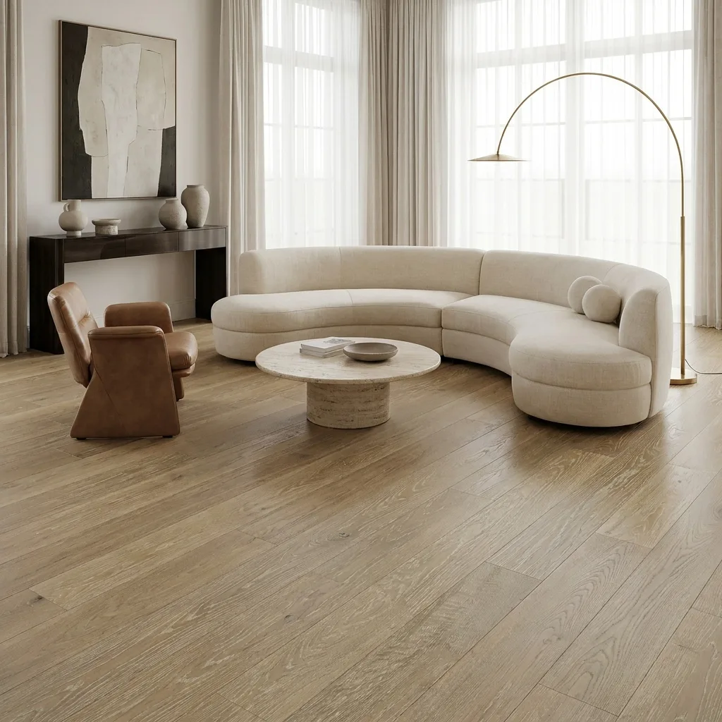 PARQUET PREFINITI – Rovere 3 Strip Crema – Verniciato Opaco – Spazzolato