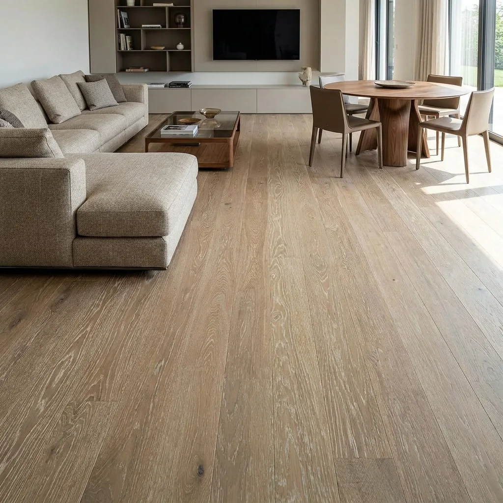 PARQUET PREFINITI – Rovere 3 Strip Crema – Verniciato Opaco – Spazzolato