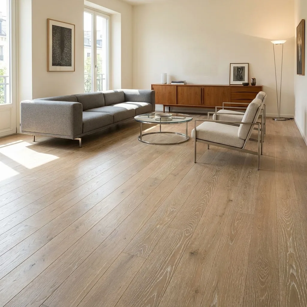 PARQUET PREFINITI – Rovere 3 Strip Crema – Verniciato Opaco – Spazzolato