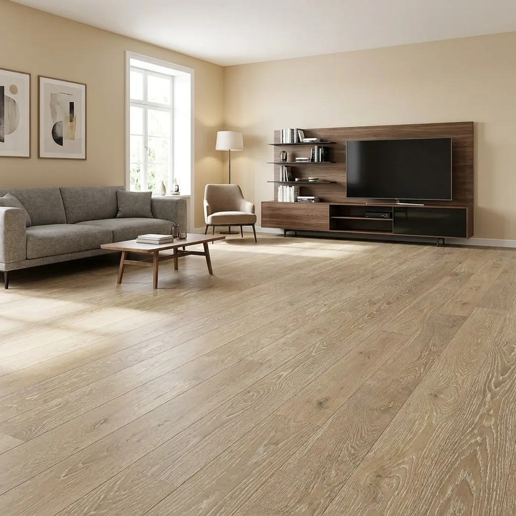 PARQUET PREFINITI – Rovere 3 Strip Crema – Verniciato Opaco – Spazzolato