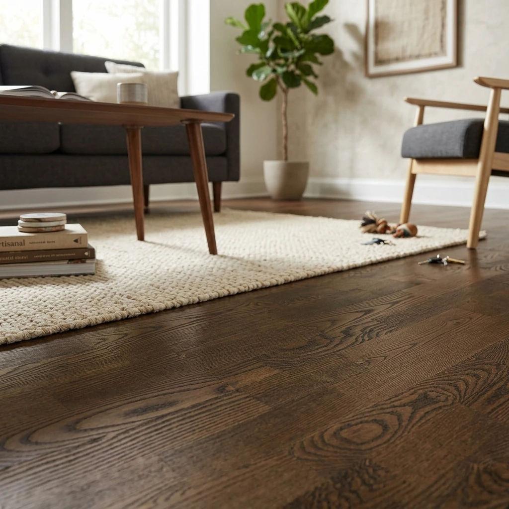 PARQUET PREFINITI – Rovere 3 Strip – Caffè – Verniciato Opaco – Spazzolato