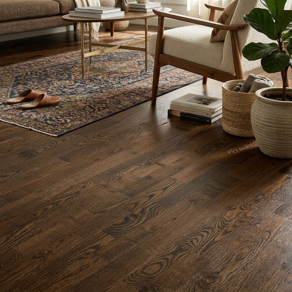 PARQUET PREFINITI – Rovere 3 Strip – Caffè – Verniciato Opaco – Spazzolato