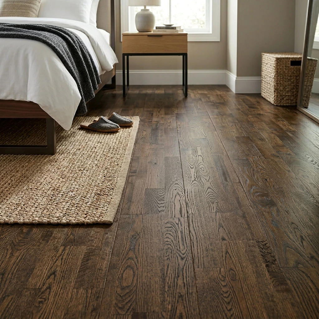 PARQUET PREFINITI – Rovere 3 Strip – Caffè – Verniciato Opaco – Spazzolato