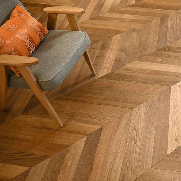 PARQUET SPINA FRANCESE – ROVERE 2 STRATI – TAGLIO 45°