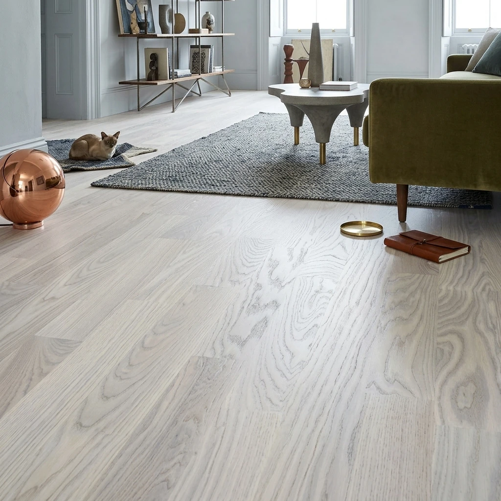 PARQUET PREFINITI – Rovere 3 Strip – Verniciato Opaco Bianco