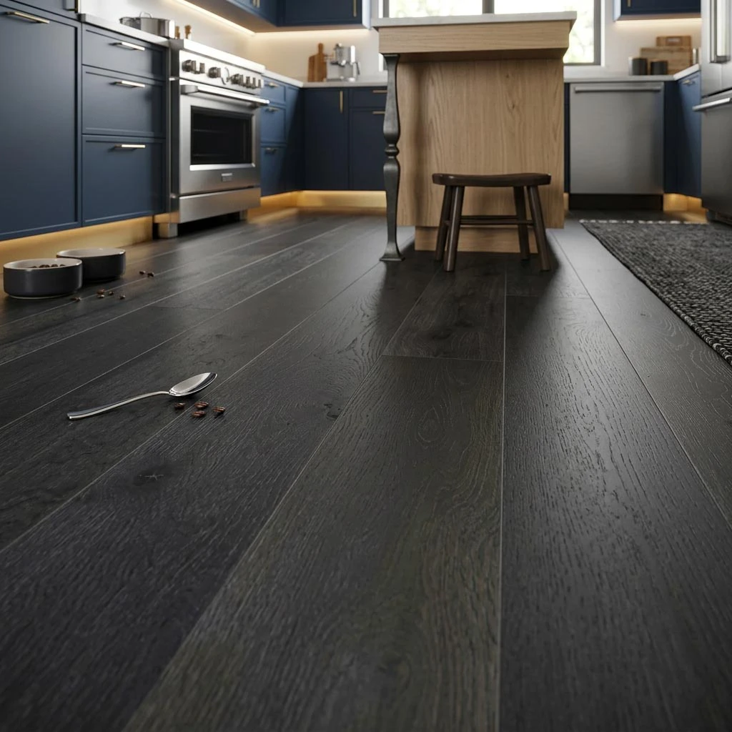 PARQUET PREFINITI – Rovere 3 Strip – Verniciato Nero – Stock residuo: 11 mq – Offerta: € 193,90