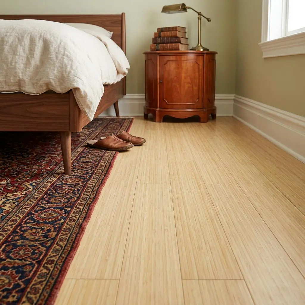 Parquet Legno Prefinito Massello, Bamboo Verticale Bianco Neve