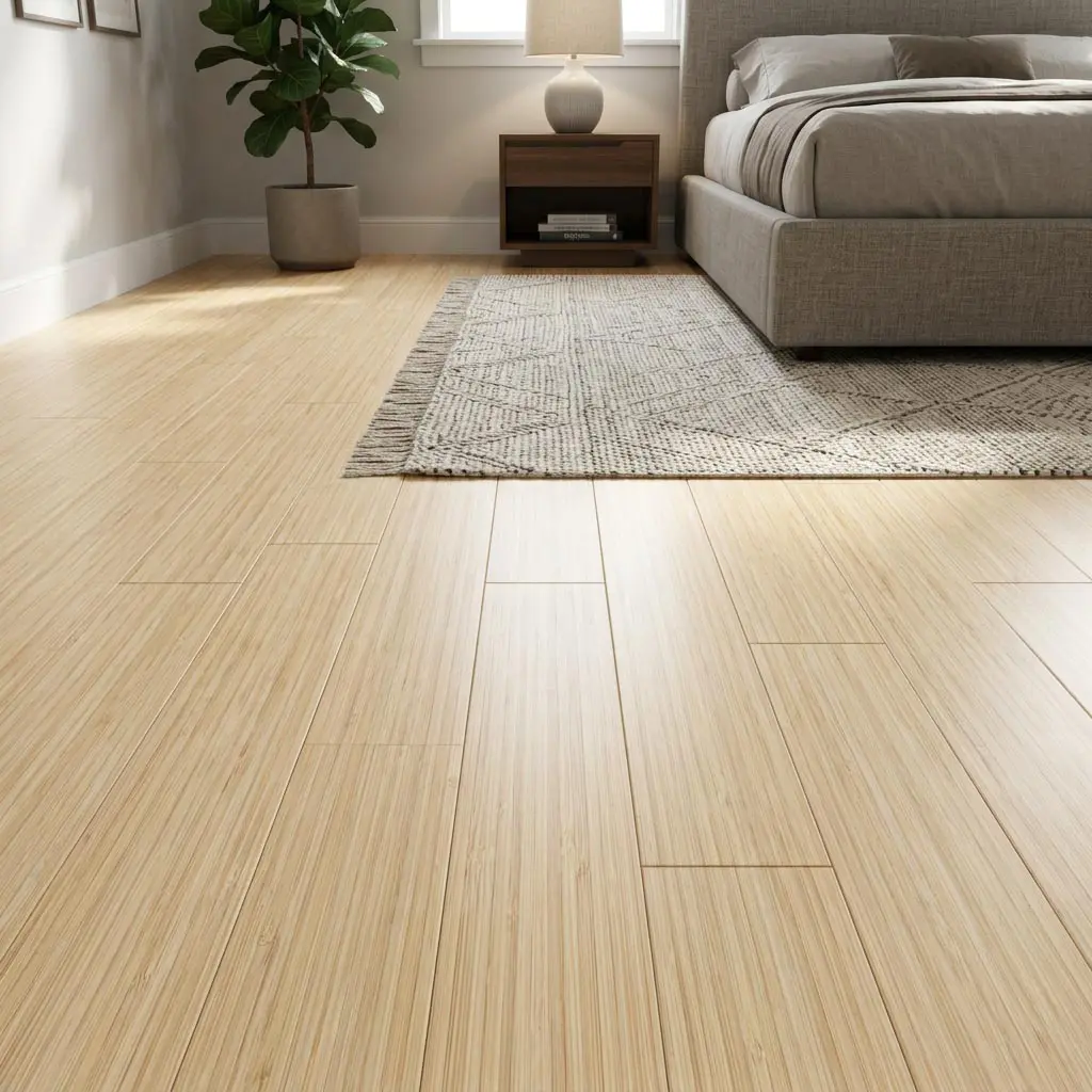 Parquet Legno Prefinito Massello, Bamboo Verticale Bianco Neve