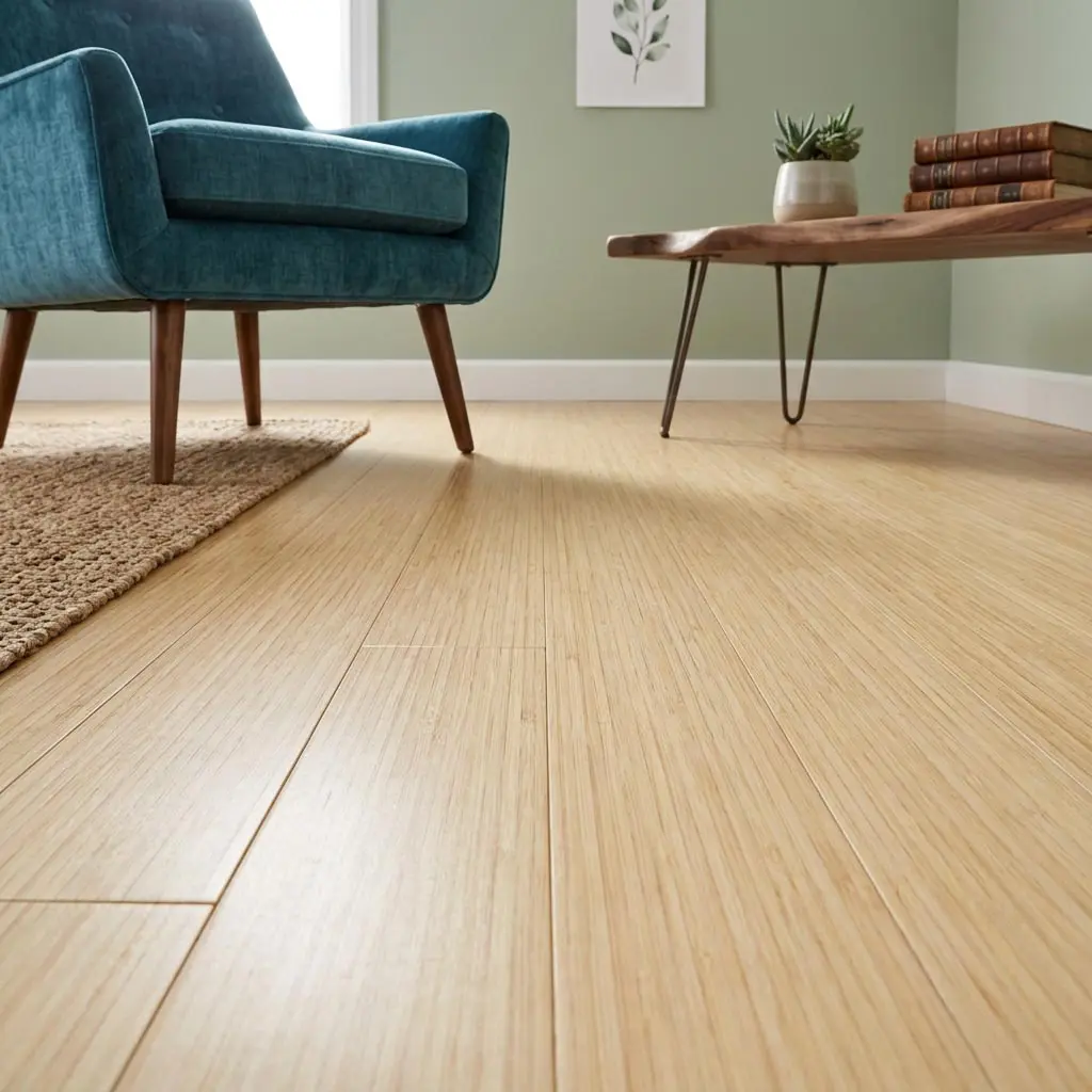 Parquet Legno Prefinito Massello, Bamboo Verticale Bianco Neve