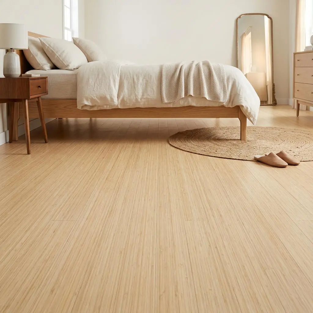 Parquet Legno Prefinito Massello, Bamboo Verticale Bianco Neve
