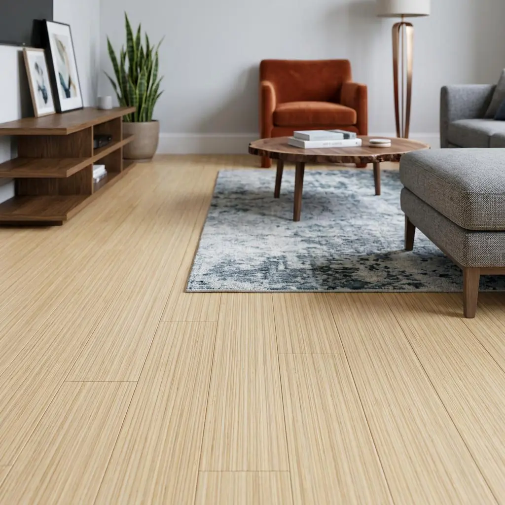 Parquet Legno Prefinito Massello, Bamboo Verticale Bianco Neve