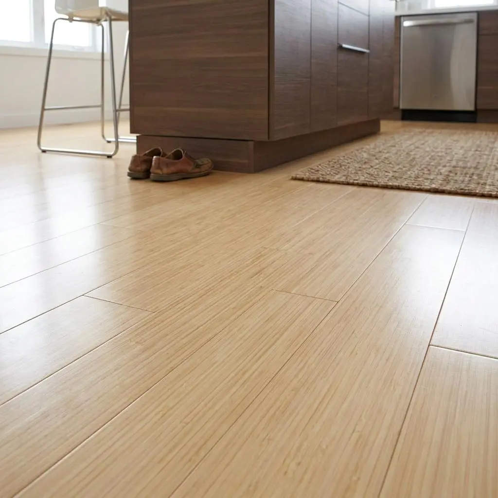 Parquet Legno Prefinito Massello, Bamboo Verticale Bianco Neve