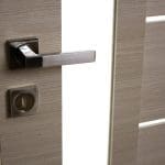 Porta Battente Cortex Latte Line con vetro