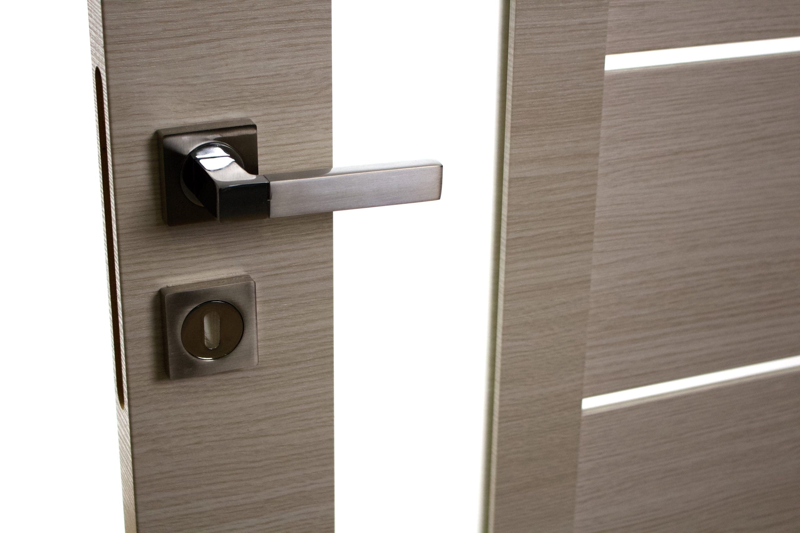 Porta Battente Cortex Latte Line con vetro