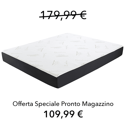 Materasso Tempo Bamboo singolo 80 cm, Memory 4,5 cm, 700 molle, a 9 zone.