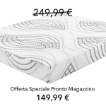Materasso Tempo Cotone una piazza e mezza 120cm, Memory 4,5 cm, 700 molle, 9 zone differenziate