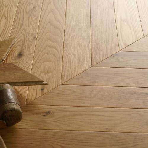 PARQUET SPINA FRANCESE – ROVERE 2 STRATI – TAGLIO 45°