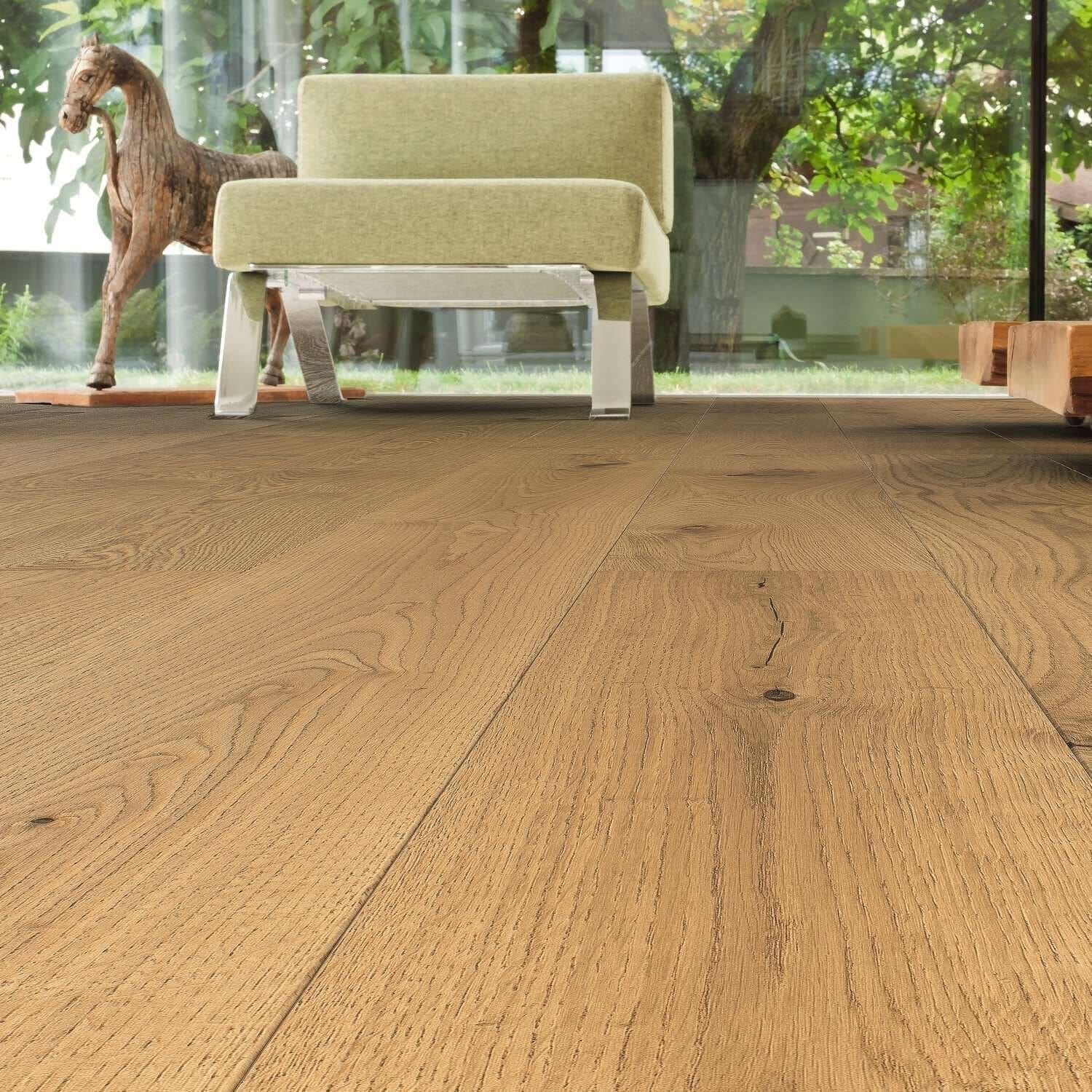 PARQUET PREFINITI – JUMBO ROVERE NATURALE – OLIO UV – SPAZZOLATO